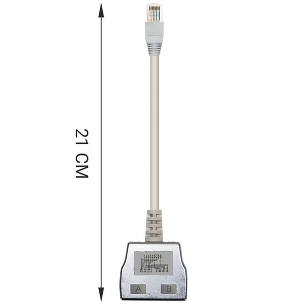 RJ45 nätverksdelare - Waytex - 35052 - Cat 5E - Skärmad - 1 hane till 2 honor