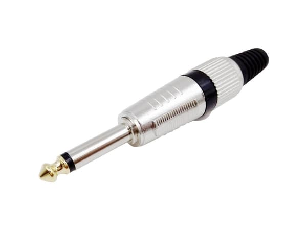 TRU COMPONENTS 1408826 Jack-stik 6,35 mm Stik, lige Poltal: 2 Mono Sølv 1 stk