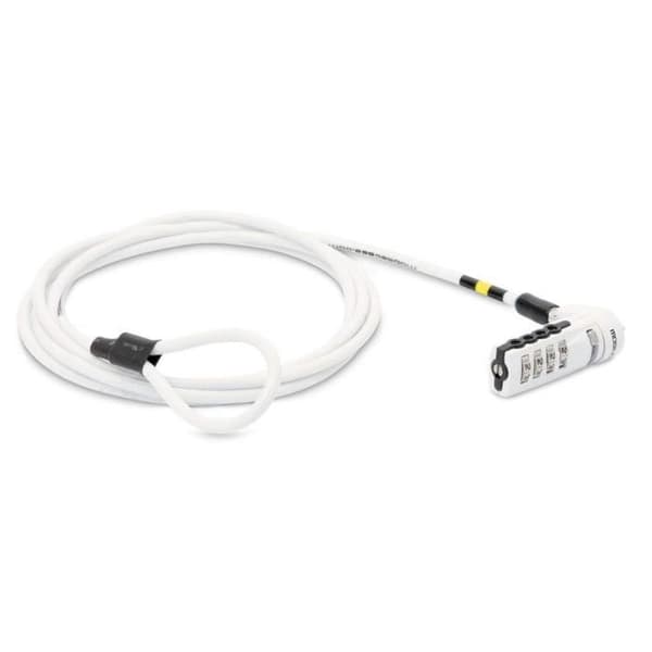 MOBILIS Corporate Laptop Låskabel - 1,80 m Kabel - 4 siffror - Stål - Vit