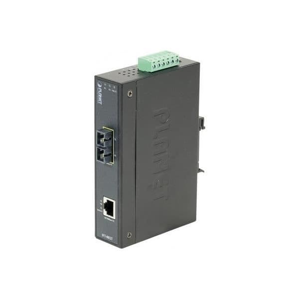 RJ45/100FX IP30 MULTIMODE SC CONVERTER 2KM -40/75° PLANET TECHNOLOGY CORP. IFT-802T