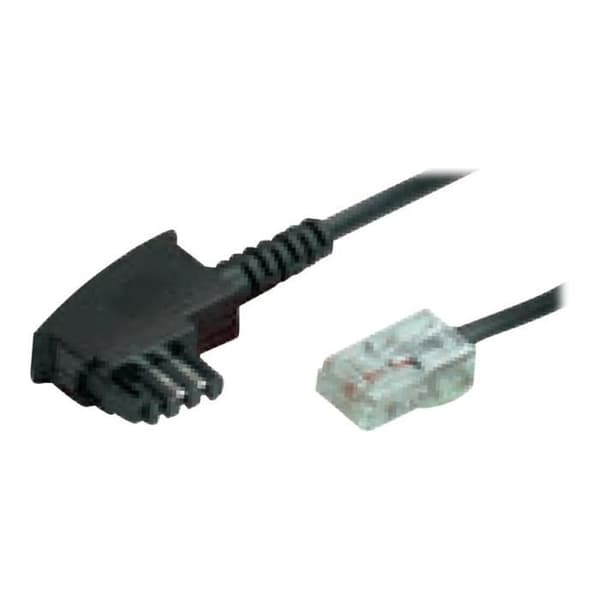 S-Impuls telefonkabel - TAE-F (M) till RJ-45 (2 stift) (M) - 3m svart