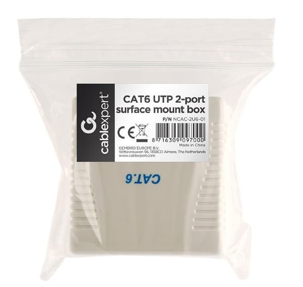 Kabel acc monteringsboks cat6 utp/2p ncac-2u6-01, Gembird