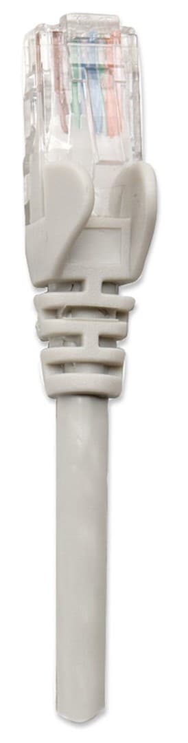 Intellinet Network Patch Cable, Cat5e, 2m, harmaa, CCA, U/UTP, PVC, RJ45, kullatut kontaktit, snagless, käynnistys, elinikäinen takuu, polybag