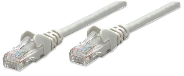 Intellinet Network Patch Cable, Cat5e, 2m, harmaa, CCA, U/UTP, PVC, RJ45, kullatut kontaktit, snagless, käynnistys, elinikäinen takuu, polybag