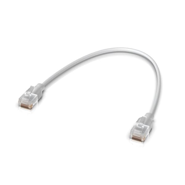 Ubiquiti UACC-Cable-Patch-EL-0,15MW nätverkskabel Genomskinlig, vit Cat6