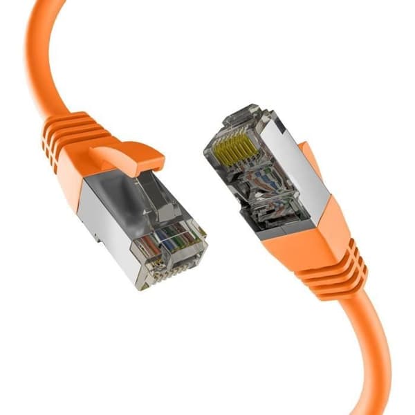 RJ45 CAT8.1 patchkabel - EFB - 7,5 m - Orange - S/FTP PIMF - PoE