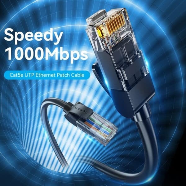 UTP Kategori 5e Rigid Nettverkskabel Vention IABBN Svart 15 m