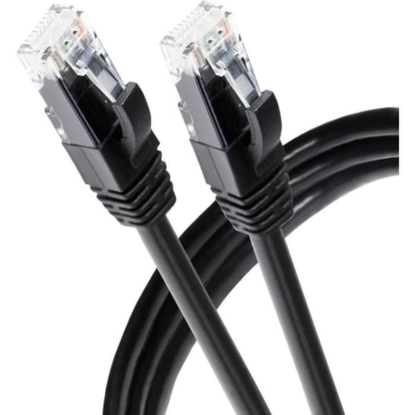 Ethernet-kabel - MAPLIN - CAT6 - 50m - Väderbeständig - Svart