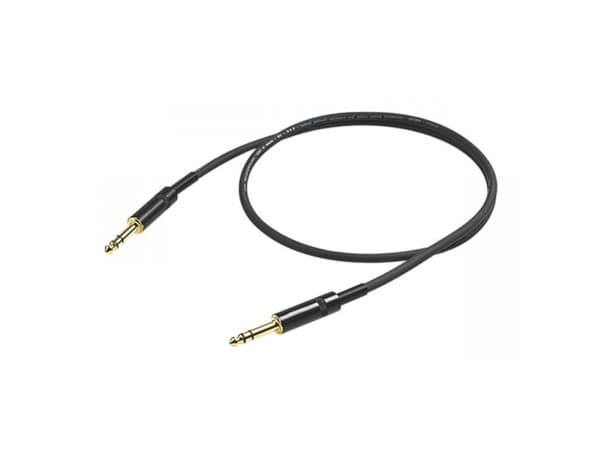 Proel CHL140LU5, 6.35mm, Hankjønn, 6.35mm, Hankjønn, 5 m, Sort