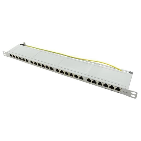 Ethernetkabel - LogiLink - NP0062 - Cat6a - 10 Gigabit - RJ45 - Metall - 0.5U Grå