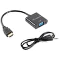 Miniatyrbild 1 av 4: HDMI till VGA-adapter - Lanberg - AD-0017-BK - Svart - 0,2 m - Inkluderar 3,5 mm Jack