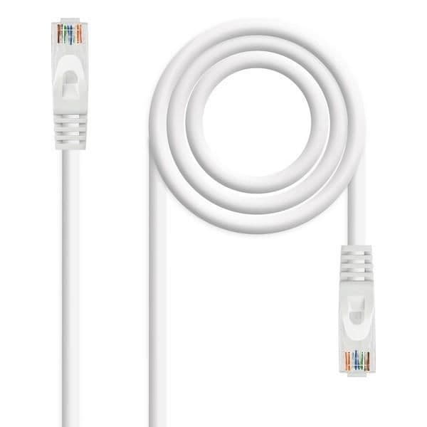 Stel nätverkskabel UTP 6:e kategori NANOCABLE 10.20.1803-W LSZH (3 m) Vit