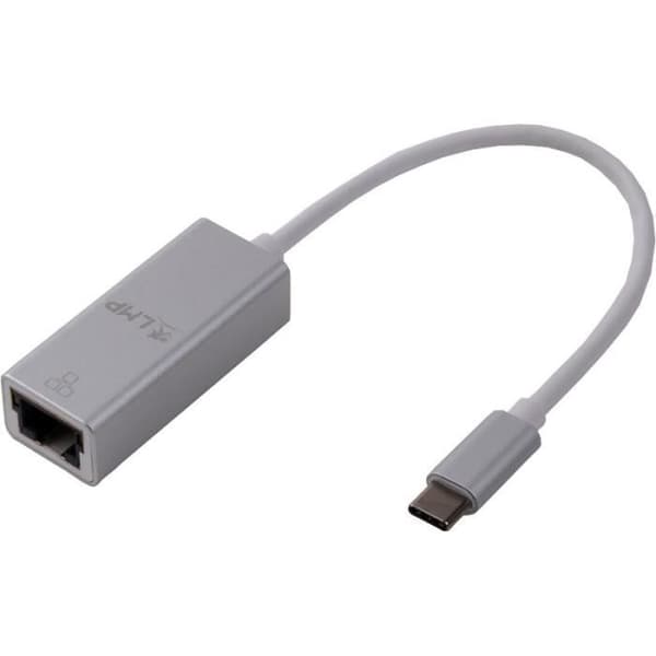 USB-C till Ethernet-adapter - LMP - Silver - Gigabit Ethernet - Ingen drivrutin krävs - USB-C-kontakt