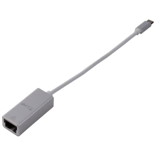 USB-C till Ethernet-adapter - LMP - Silver - Gigabit Ethernet - Ingen drivrutin krävs - USB-C-kontakt Silver