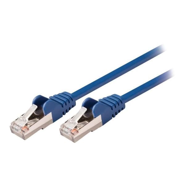 Valueline nätverkskabel RJ-45 (M) till RJ-45 (M) 1,5 m SF-UTP CAT 5e gjuten, rund, utan krok blå