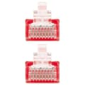 Miniatyrbild 3 av 4: OCIODUAL Nanocable 10.20.0400-L30-R 30cm Cat.6 Röd RJ45 Ethernet-kabel för PC Bärbara datorer Routers Ethernet LAN-nätverkssladd