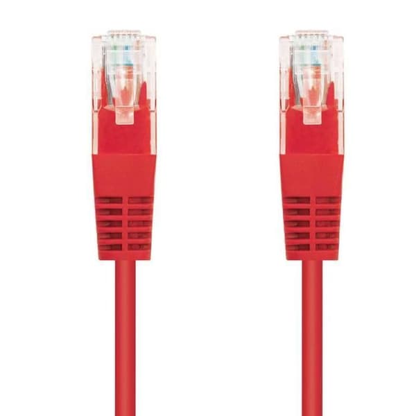 OCIODUAL Nanocable 10.20.0400-L30-R 30cm Cat.6 Röd RJ45 Ethernet-kabel för PC Bärbara datorer Routers Ethernet LAN-nätverkssladd