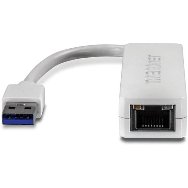 USB 3.0 till Gigabit-adapter - TRENDnet - TU3-ETG - 1 Ethernet-port - Bakåtkompatibel med USB 2.0 - Hastighet 2Gb/s Vit
