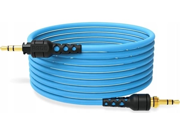 RØDE NTH-Cable24 blue, 3,5mm TRS, Hankoppling, 3.5mm TRRS, Hankoppling, 2,4 m, Blå