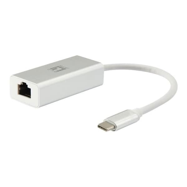 LevelOne USB-0402 USB-C Gigabit Ethernet-nätverksadapter Silver, Vit