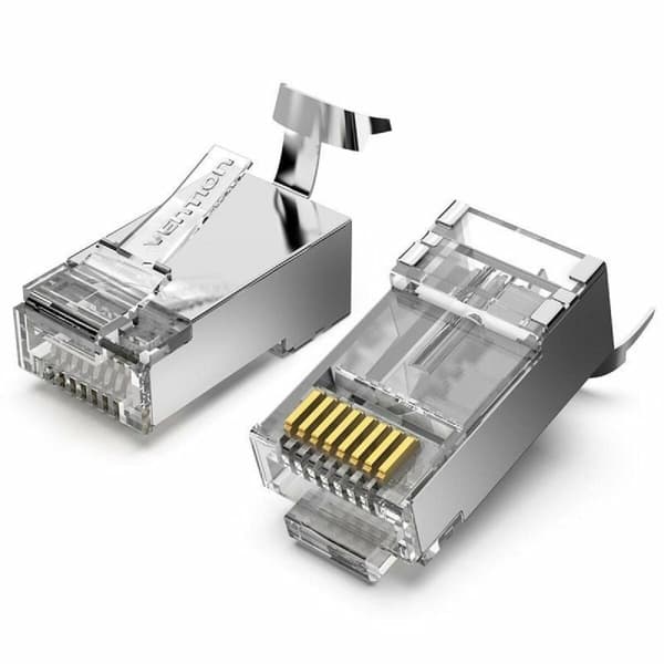 RJ45-liitin Vention IDER0-10 Hopeinen