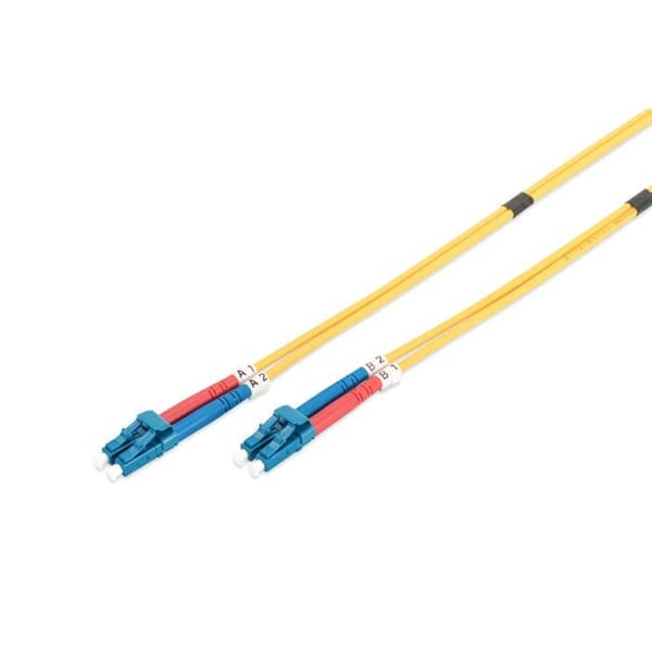 Fiberoptisk kabel Duplex 9/125 OS1 LC LC Gul 2 m