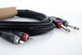 Miniatyrbild 4 av 5: Cordial 14842 Jack / Phono Audio anslutningskabel [2x Jack 6,3 mm (mono) - 2x RCA-kontakter] 6 m svart PVC-mantel, tvillingkabel