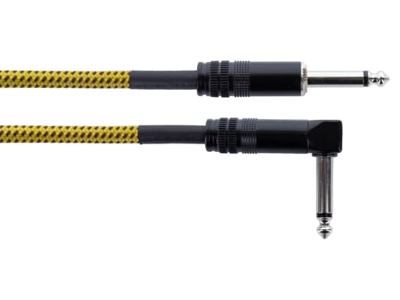 Cordial 14776, 6.35mm, Hankjønn, 6.35mm, Hankjønn, 3 m, Sort, Gult