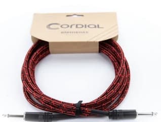 Cordial 14774, 6,35mm, Hankoppling, 6,35mm, Hankoppling, 7,5 m, Svart, Röd