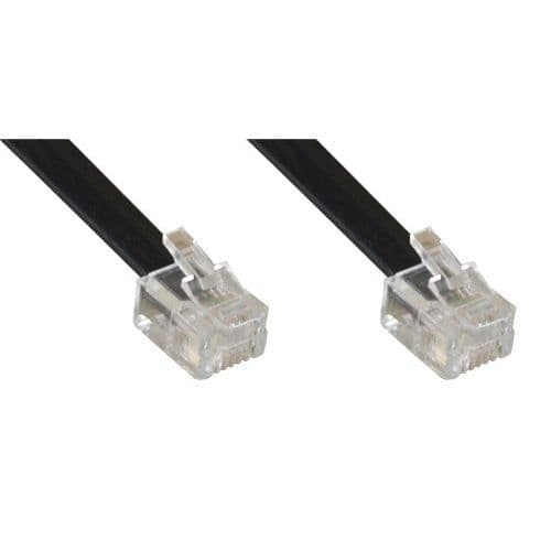 INLINE - RJ12 modulkabel, 6 ledare, 6P6C, 0,5 m