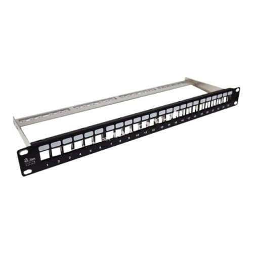 ALANTEC monteringsplatta till manöverpanelskontakt - 1U - 19" Svart