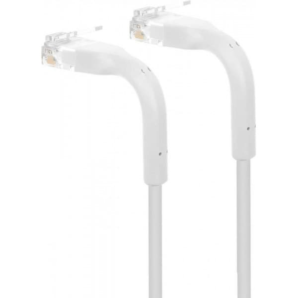 Fuj:tech CAT6A U/UTP nätverkskabel, flexibel, 0,5m, vit