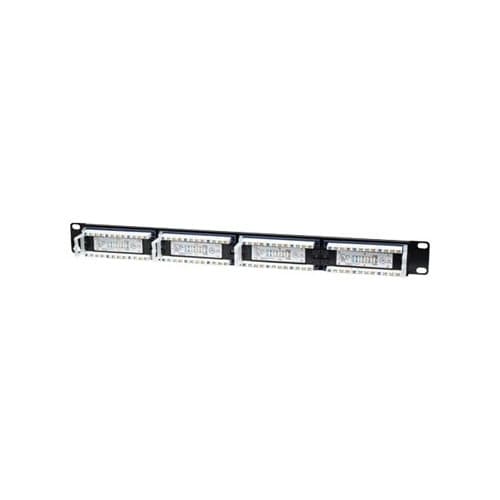 Intellinet Patch Panel, Cat5e, UTP, 24-Port, 1U, Black - patch-panel - 1U - 19" Svart