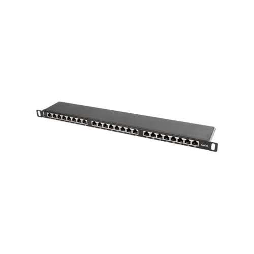 Lanberg PPS6-0024-B - patch-panel - 0.5U - 19" Svart