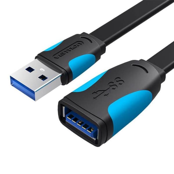 Ventilationskabel - nätverksadapter - telefoni - VAS-A13-B200 - platt USB 3.0, 2 m