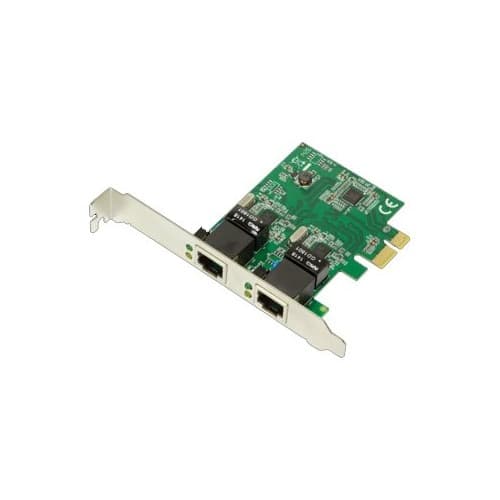 LogiLink - nätverksadapter - PCIe 2.0 - Gigabit Ethernet x 2 Grön