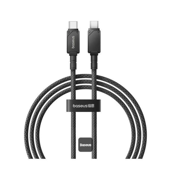 BASEUS ARAMID KABEL MYCKET RESEISTENT SNABB OCH SÄKER LADELSE UPP TILL 100W MELLAN TVÅ TYPE-C ENHETER.