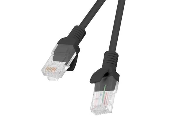 PATCHCORD CAT.6 UTP 1,5 M BLACK FLUKE PASSED LANBERG 10-PACK