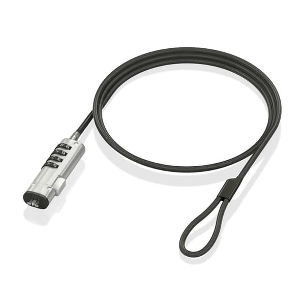 Sikkerhedskabel Aisens ASLK-D50N05-BK Sort 1,5 m