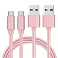 Miniatyrbild 1 av 3: USB-C-kabel för Huawei MediaPad M5 Lite - MediaPad M5 10 - MediaPad M5 8 - Nylonflätad Rosa 1 Meter [PARTI 2] Phonillico®