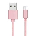 Miniatyrbild 1 av 3: Kabel för Huawei MediaPad T5 - MediaPad T3 - MediaPad M5 Lite - MatePad T8 - Mikro usb Nylon Flätad Rosa 1 Meter Phonillico®