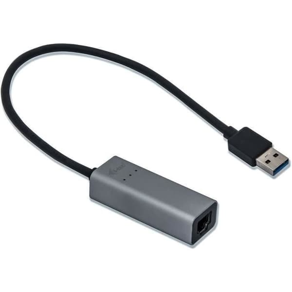 i-tec - USB 3.0 Metal GLAN Ethernet Adapter Svart, Grå