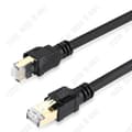 Miniatyrbild 4 av 4: TD® RJ45 platt Ethernet-kabel 1 m Svart Cat 8 High Speed Ethernet nätverksanslutningskabel Kategori 8 Standardkabel UTP-skärmad kabel