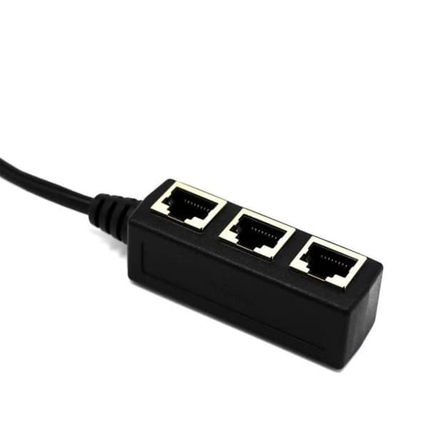 RJ45 Ethernet splitterkabel, RJ45 1 hane till 3 x honport Ethernet LAN nätverksdelarkabel anpassad