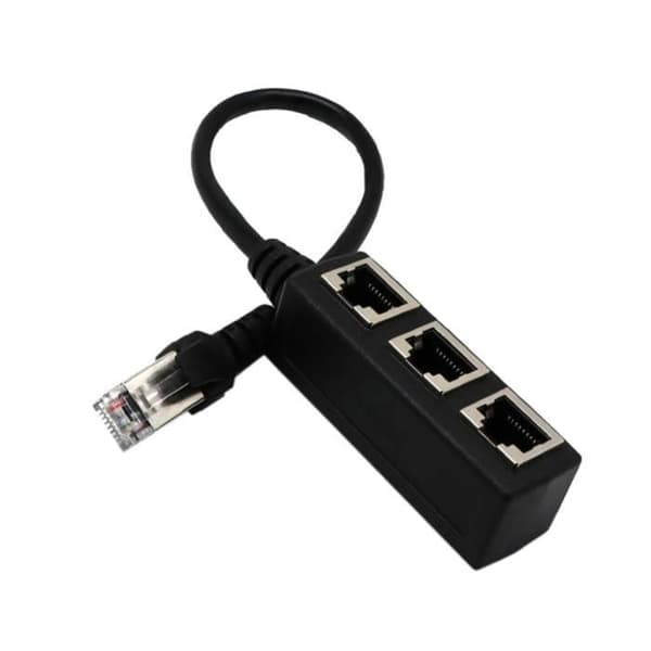 RJ45 Ethernet splitterkabel, RJ45 1 hane till 3 x honport Ethernet LAN nätverksdelarkabel anpassad