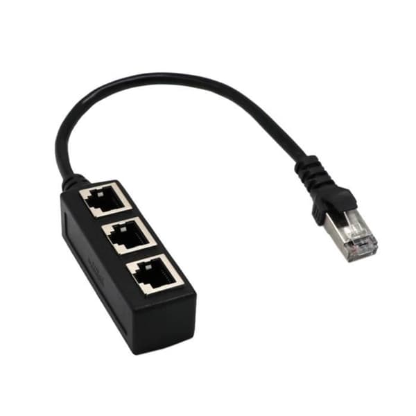 RJ45 Ethernet splitterkabel, RJ45 1 hane till 3 x honport Ethernet LAN nätverksdelarkabel anpassad