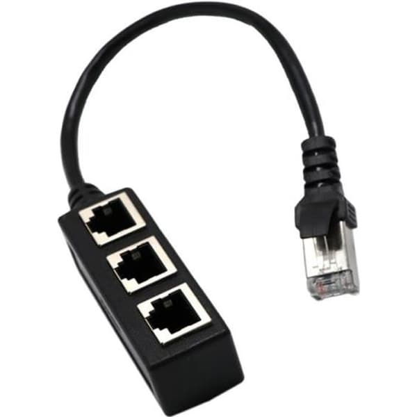 RJ45 Ethernet splitterkabel, RJ45 1 hane till 3 x honport Ethernet LAN nätverksdelarkabel anpassad