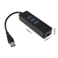 Miniatyrbild 4 av 4: USB 3.0 till 1000 Mbps gigabit RJ45 ethernetadapter 3 portar USB3.0 trådbunden nätverkshubb