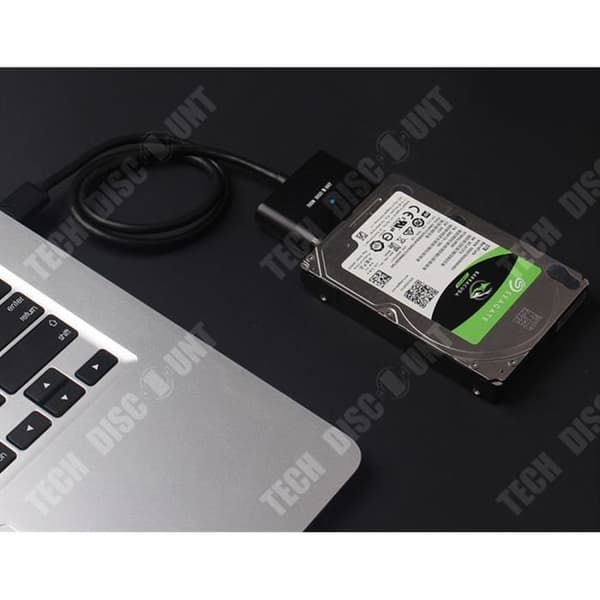 TD® extern hårddiskadapter sata usb hdd optimerad sdd med uasp-stöd svart omvandlare strömförsörjningsstödkabel