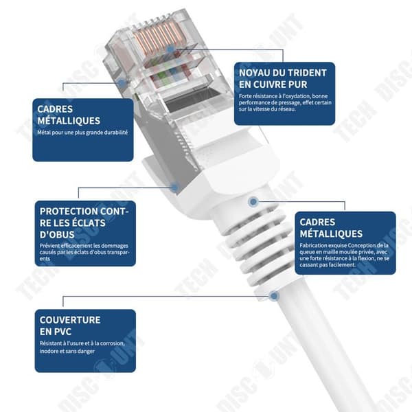 TD ethernetkabel cat6 ethernetkabel med 15 clips ethernetkablar 30m silvergrå internetkabel RJ-45-kontakt ethernetkabel